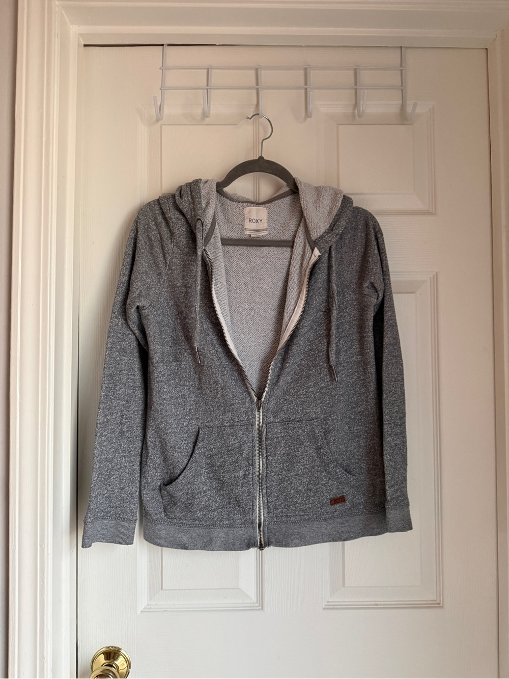 Roxy Gray Full Zip Hoodie Women’s Size Medium